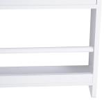 Estante de Parede para Livros com 4 Prateleiras Estante de Livros para Escritório Dormitório Entrada Carga Máxima 30 kg 56x12x113 cm Branco
