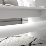 Mesa de Centro Mesa Auxiliar com Compartimento Aberto Mesa de Café para Sala de Estar 100x40x41,5 cm Branco Brilhante