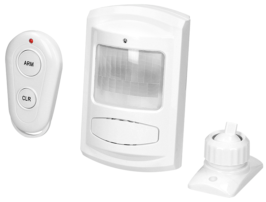 Sensor de Movimento PIR Autónomo s/ Fios c/ Função de Alarme - ORNO