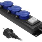 Extensão Tripla 3x 1,5mm c/ Protecção de Mola IP44 (3 mts) - ORNO