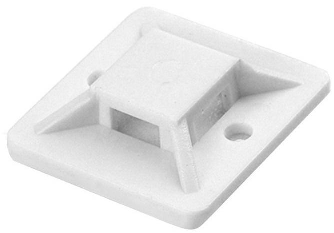 Emb. 50x Suportes Autoadesivos p/ Abraçadeiras 20x20mm (Branco) - ORNO