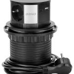 Tomada Elétrica Embutir c/ Carregador Qi Indução e 2 Portas USB (Preto) - ORNO
