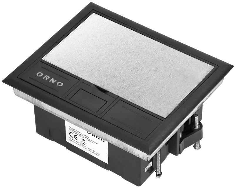 Caixa de Chão p/ Tomadas de Módulo 4x 45 x 45mm / 8x 22,5 x 45mm (Preto) - ORNO