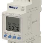 Temporizador Semanal Digital 2 Canais 16A 2300W (DIN) - ORNO