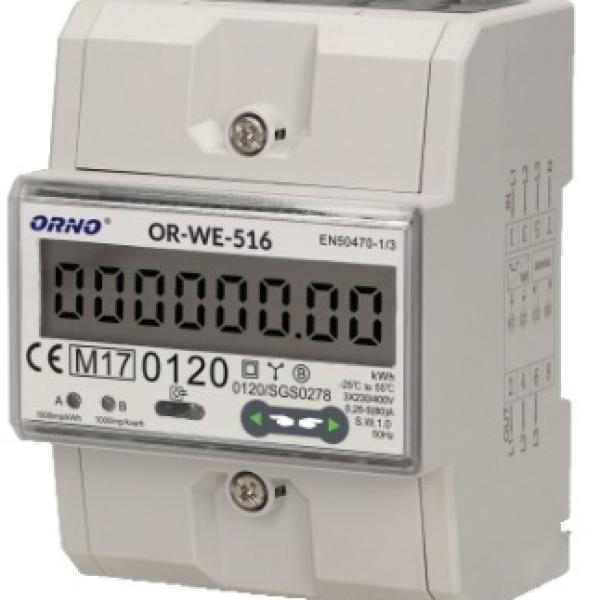 Medidor Digital Custos Energia RS485 e MID p/ Calha DIN (Trifásico) 5(80)A - ORNO