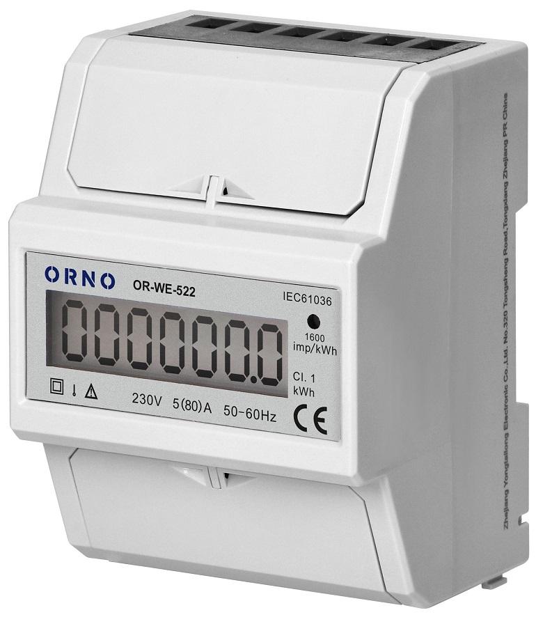 Medidor Digital de Custos de Energia p/ Calha DIN 5(80)A (Monofásico) - ORNO