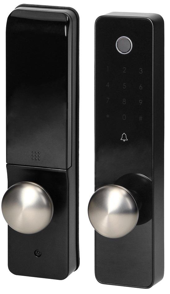 Fechadura Inteligente Bluetooth c/ Código de Acesso e Impressão Digital (Preto) - ORNO