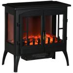 Lareira Elétrica 1000W/2000W com Luzes LED Chamas Realistas e Proteção Contra Superaquecimento para 15 - 20 ㎡ 60x37x60,5 cm Preto