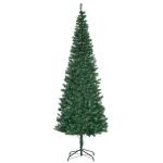 Árvore de Natal Artificial 210cm Ignífugo com 631 Ramos de PVC e Suporte de Metal Decoração de Natal para Interiores Verde