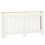 Cobertura Radiador 152x19x83cm Cobertura Radiador de MDF e Melamina com Dispositivo Anti - Rolamento Desenho Moderno para Sala de Estar Dormitório Branco