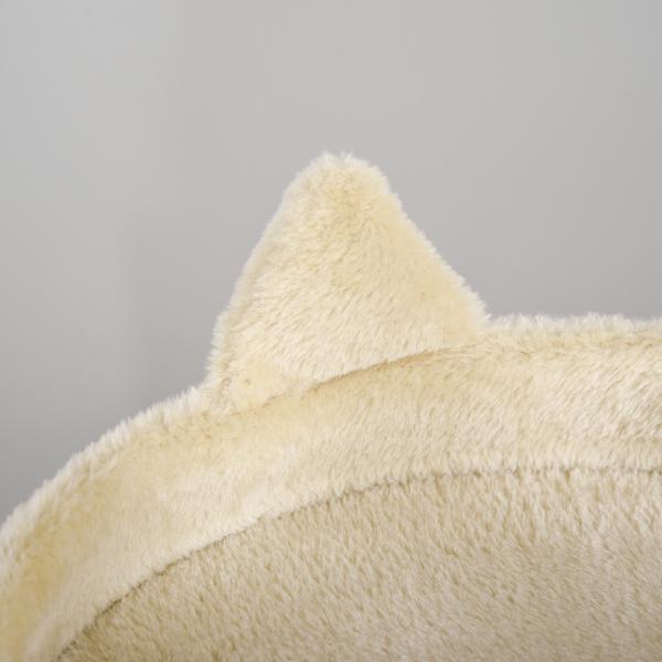 Árvore Arranhador para Gatos com Plataforma Caverna Postes de Sisal e Bola Suspensa 48x48x104 cm Bege