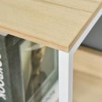 Cómoda com 4 Gavetas Dobráveis e Prateleira Aberta Cómoda com Gavetas de Tecido Anti - Tombo 58x29x103cm Madeira e Cinza Claro