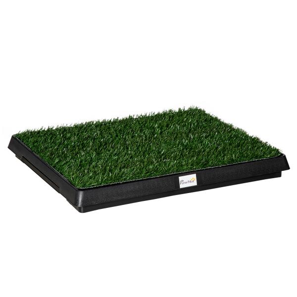 Resguardo de Treino de Erva com Bandeja para cães Sanita Interior para Animais de Estimação com Bandeja Lavável 51x63x6 cm Verde