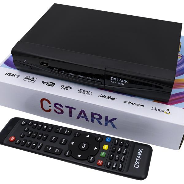 Receptor Satélite Linux DVB - S2 Full HD 1080p c/ Wi - Fi - OSTARK ASX PRO