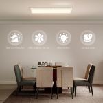 Conjunto de 4 Candeeiros de Teto Cor Regulável com Interruptor DIP e de Parede 3000K/4000K/6000K 60x30x3,7 cm Branco