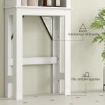 Móvel sobre Sanita com Porta de Correr Estilo Celeiro e 6 Compartimentos Móvel Casa de Banho Rústico 67x25x172 cm Branco