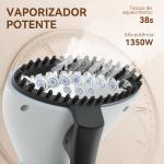 Ferro de Engomar a Vapor 1800W Temperatura Ajustável 11 Níveis Depósito de 2 L Aquecimento em 38s 35x25x47 - 118,5 cm Amarelo
