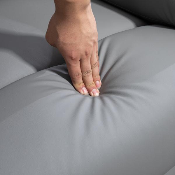 Poltrona Relax Levanta Pessoas com 8 Pontos de Massagem Reclinável com Função de Aquecimento 89x93x105 cm Cinza