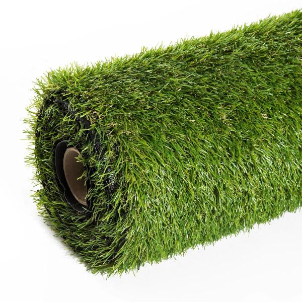Relva Artificial 25 mm Rolo de Relva Artificial 300x100 cm Realista com Orifícios de Drenagem para Varanda Jardim Pátio Verde