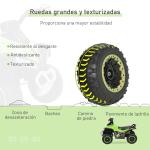 Quadriciclo Infantil para Crianças acima de 18 Meses com Função de Luzes e Música Desenho Inovador Suporta até 20kg 67,5x38x44cm Verde