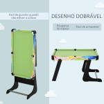 Mesa de Jogos Dobrável 4 em 1 Matraquilhos Hóquei de Mesa Bilhar Pingue - Pongue e Acessórios Incluídos 86,5x43,5x64 cm Multicor