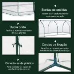 Estufa transparente para jardim ou terraço para cultivo de plantas e flores com porta zip 250x100x80cm PVC