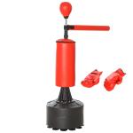 Punching Ball de Boxe com Altura Ajustável com Barra Giratória 360° e Base Preenchida 88x48x155 - 205 cm Preto e Vermelho