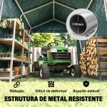 Abrigo de Exterior para Ferramentas Bicicleta 2,4x2x2,02 m Abrigo de Armazenamento com 2 Portas Anti - UV para Jardim Verde