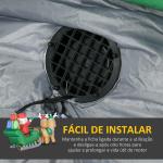 Decoração Insuflável de Natal Pai Natal com Trenó 2 Renas e Luzes LED 210x70x125 cm Multicor