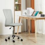 Cadeira de Escritório de Malha Giratória sem Apoio para os Braços com Altura Ajustável Carga 43x58x90 - 100 cm Cinza