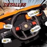 Carro Elétrico para Crianças 12V com 2 Motores Controlo Remoto 2,4G Velocidade até 7 km/h e USB 96x61x56 cm Laranja