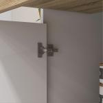Armário de Cozinha Alto com 4 Portas, Prateleiras Ajustáveis, Gaveta e Compartimentos Abertos, 98x39x180 cm, Branco e Natural