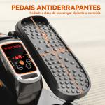 Mini Elíptica Elétrica com 12 Velocidades Modo Manual e Automático Ecrã LED e Pedais Antiderrapantes 40,7x36x21,5 cm Preto
