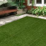 Relva Artificial 30x30cm 10 Peças com Altura de 25mm Alta Densidade 11000 para Exterior Pátio Terraço Verde