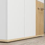 Aparador Sala de Estar Moderno com 2 Gavetas 2 Armários e Prateleiras Ajustáveis 90x30x75,5 cm Branco e Madeira