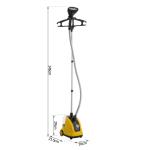 Ferro de Engomar a Vapor com Depósito de 1,4L e Temperatura Ajustável em 11 Níveis 26x21,5x146cm Amarelo e Preto
