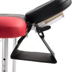 Marquesa de Massagem Dobrável e Portátil com Altura Ajustável e Apoio para a Cabeça 210x81x62 - 85 cm Vermelho e Preto