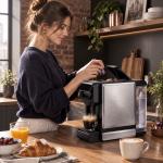 Máquina de Café Expresso 19 Bar Semiautomática com Depósito de Água Amovível 1 L para Cápsulas e Café Moído Preta