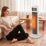 Aquecedor Elétrico Cerâmico PTC 2000 W com 4 Modos, Comando à Distância e Proteção contra Sobreaquecimento e Queda