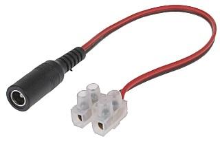 Ficha DC Femea (Ø 2,1 / 5,5 mm) com Ligador (20cm)
