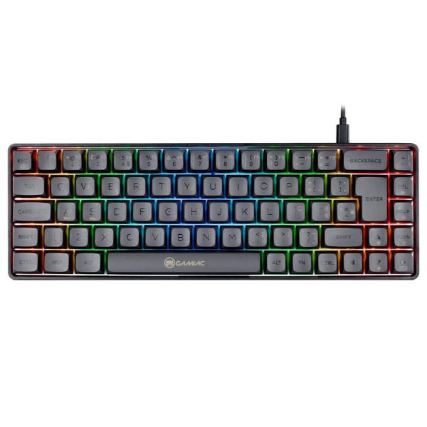 Teclado Mecânico GAMIAC TKL RGB69G SF Kailh Vermelho Preto Cinzento