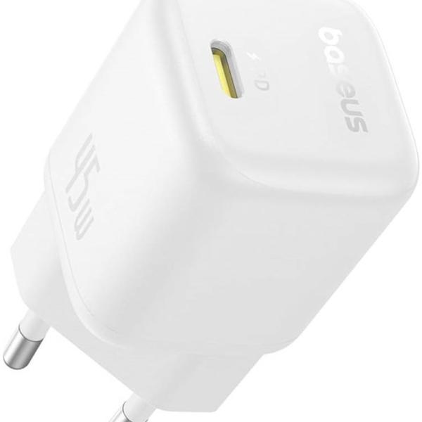 Carregador PicoGo GaN Fast Charger Ultra - Mini USB - C 45W (Branco) - BASEUS