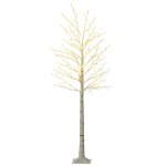 Árvore Cerejeira com 180 Luzes LED IP4 Banco Quente com Luz Ajustável em 3 Modos 21,5x21,5x180cm Branco