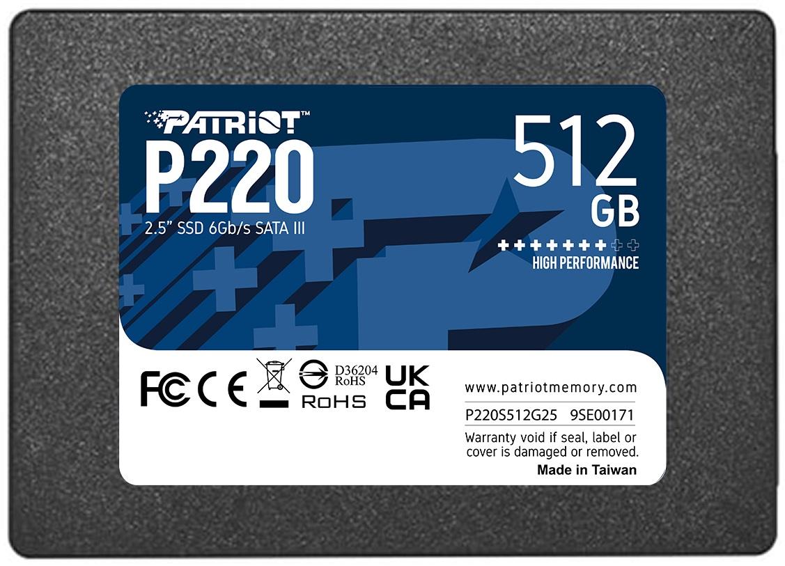 Disco SSD P220 2,5 512GB Serial ATA III - PATRIOT MEMORY
