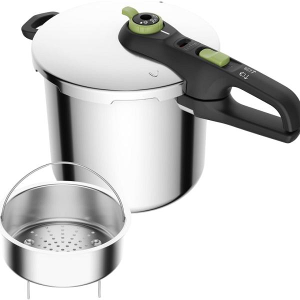 Panela de Pressão Secure Trendy 8L (Inox) - TEFAL