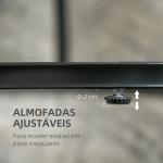 Conjunto de 2 Mesas de Centro Mesas Auxiliares Tampo com Efeito Mármore Estrutura em Aço Preto