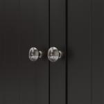Armário de Cozinha com 2 Portas e 16 Prateleiras Armário de Cozinha Moderno com Prateleiras Ajustáveis 60x30x104 cm Preto