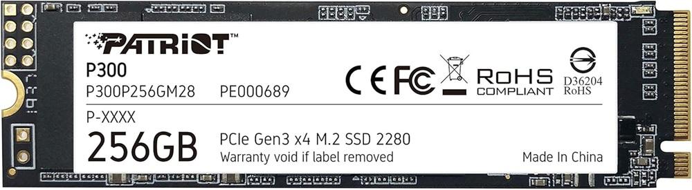 Disco SSD 256GB M.2 PCI Express NVMe P300P256GM28 - PATRIOT MEMORY