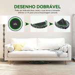 Trampolim Fitness Ø102 Trampolim Dobrável com Pega Ajustável em 4 Níveis Estrutura de Aço Verde