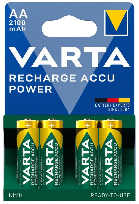 Blister 4x Pilhas Recarregáveis AA (Mignon) 2100mAh - VARTA